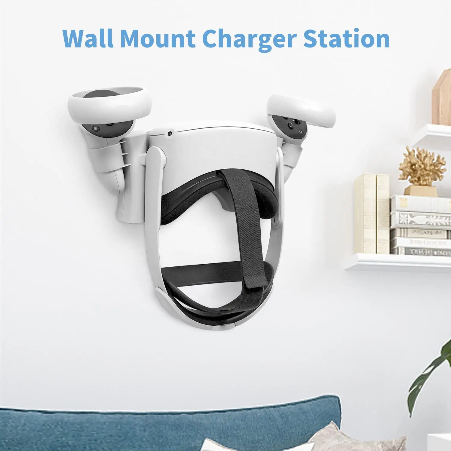 Gaming Accessories Charging Dock for Quest 2 VR Headset Charging Stand Wall Mount Charger Stock for oculus quest 2