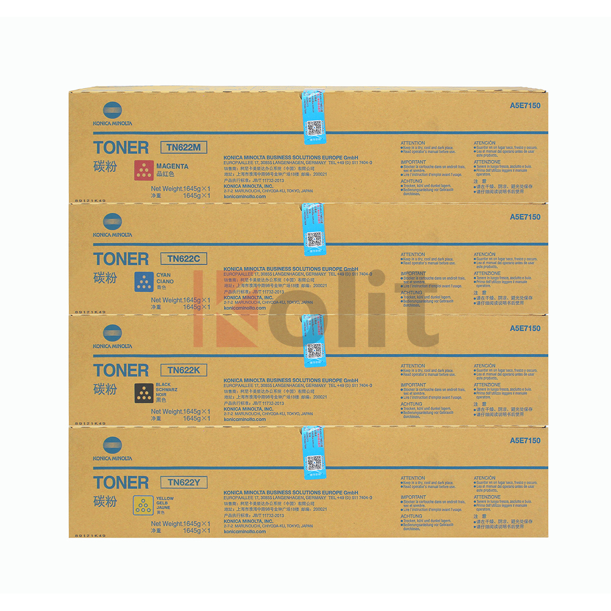 Asia Pacific Version Original Japan Konica Minolta TN622 Color Toner Cartridge Used In Konica Minolta Bizhub Press C1100 C1085