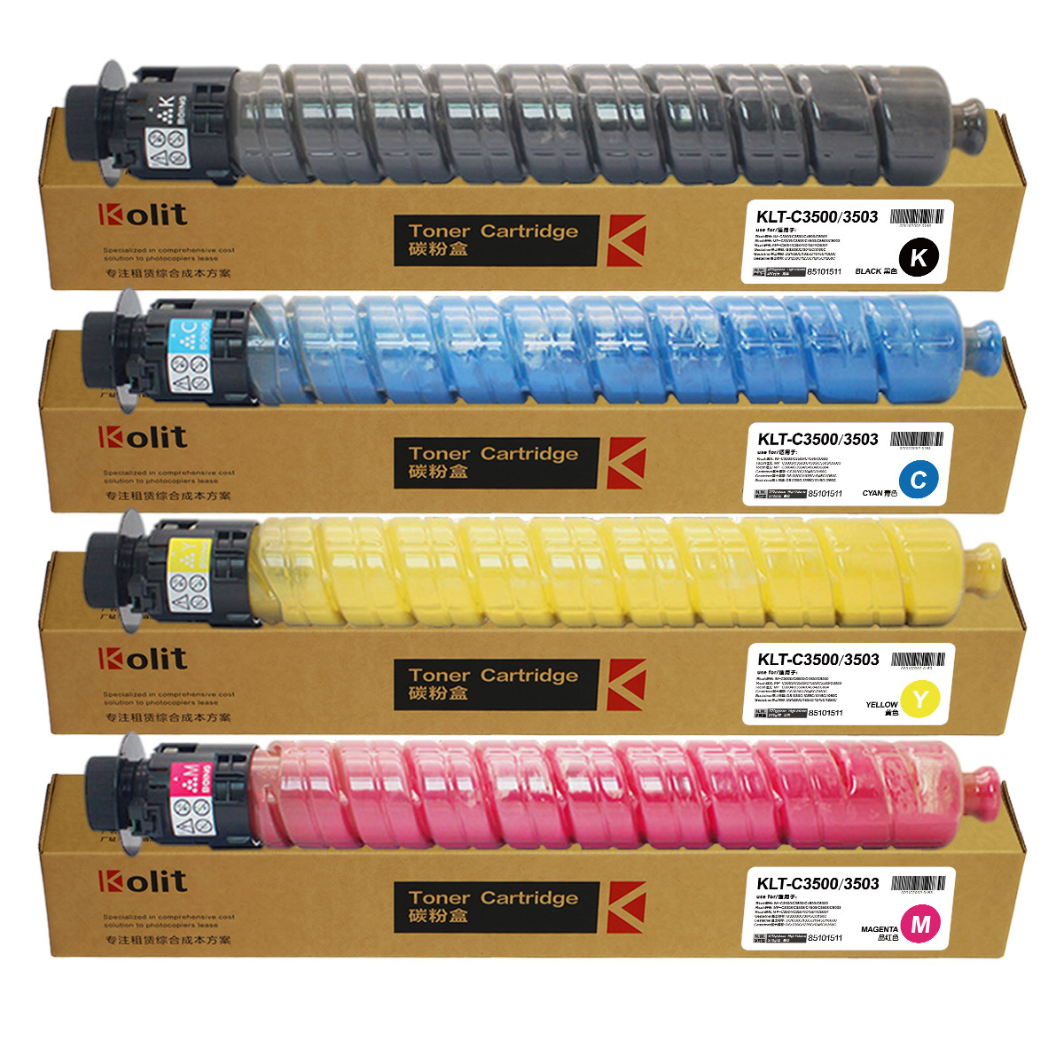 KOLIT Genuine C3503 Color Toner Cartridge CMYK Toner Kit For Gestetner DS1030C 1035C 1045C 1060C Copier Supplies