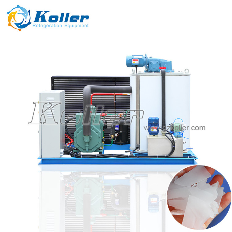 Koller 2tons Seawater Flake Ice Machine Price for Fishing Boat High Quality