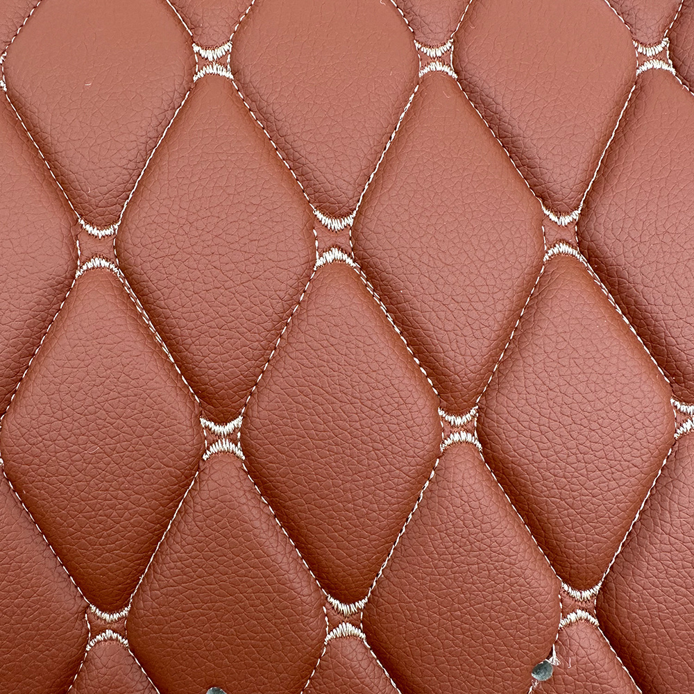 Leather Factory Thickened Waterproof Quilted Embroidered Car Interior Upholstery Synthetic Leather Material For Car Seat