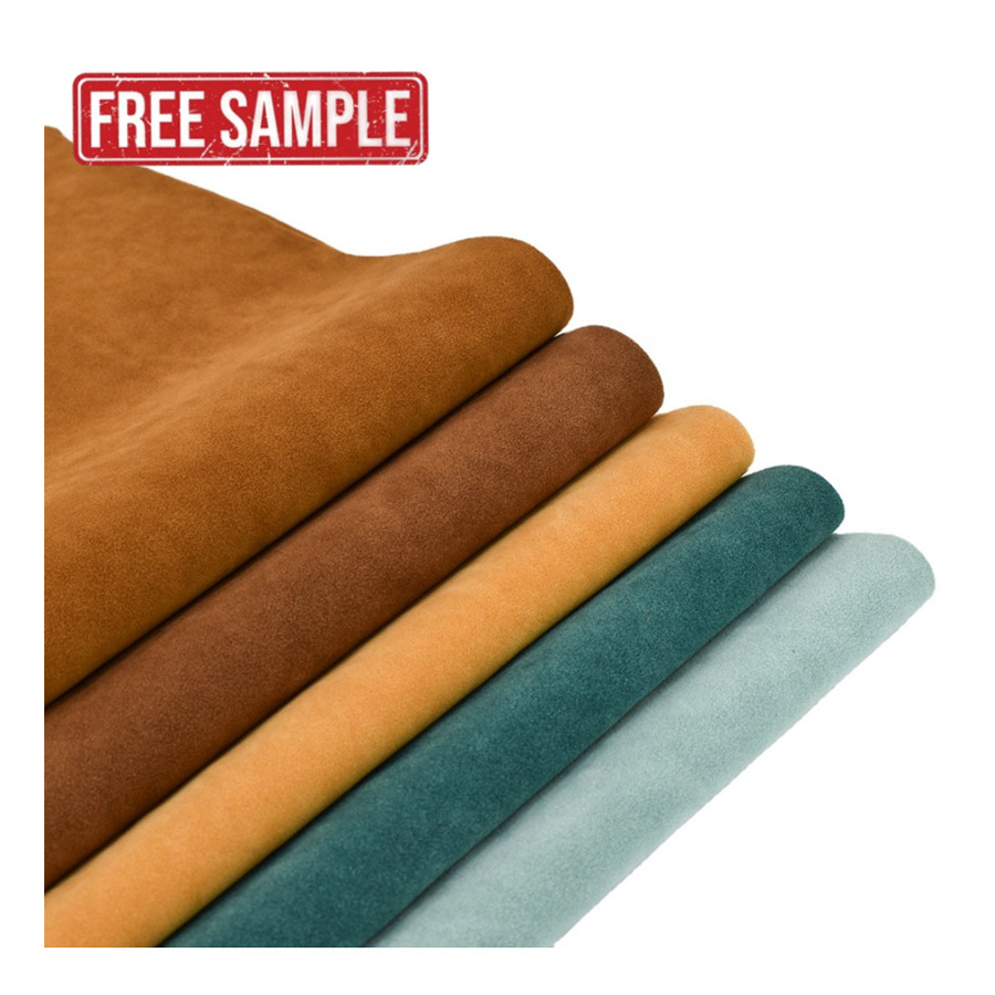 Leather Factory Wholesale Synthetic Designer Artificial Car Headliner Suede Leather Upholstery Fabric For Shoes, Gloves