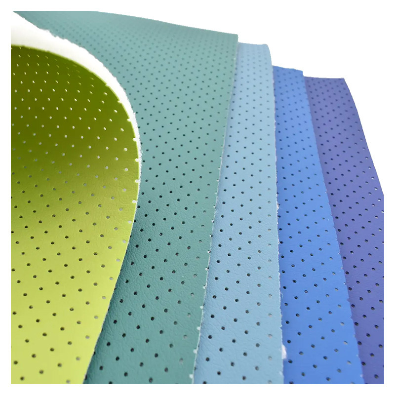 Perforated Composite Sponge  Design Leather Fabric For Car Upholstery Quilted Leather Fabric Embossed Pvc Leather Fabric