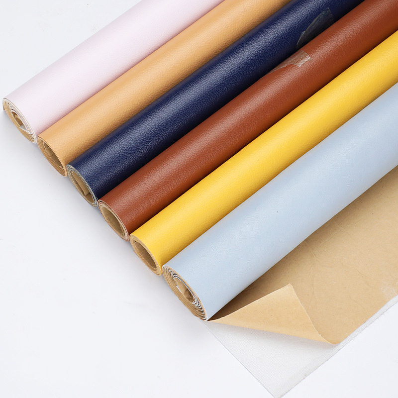 Custom Upholstery Leather Fabrics Self Adhesive Leather PVC Sofa Leather Stickers For Furniture Repair