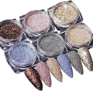 Kolortek nail art crystal diamond powder 8 colors flash mixed glass micro diamond glitter nail acrylic powder