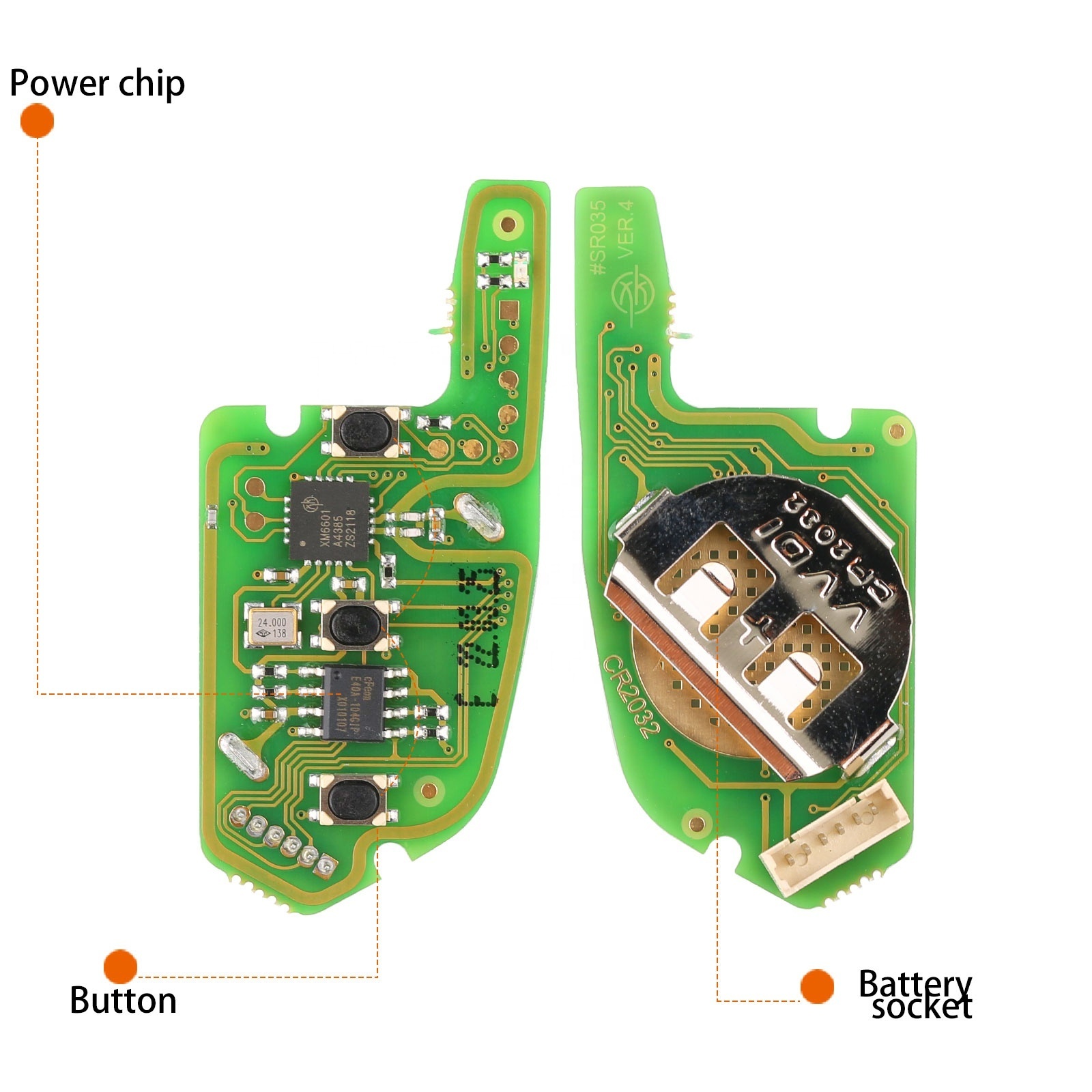 XHORSE XKKF02EN Universal Remote Car Key with 3 Buttons for VVDI Key Tool