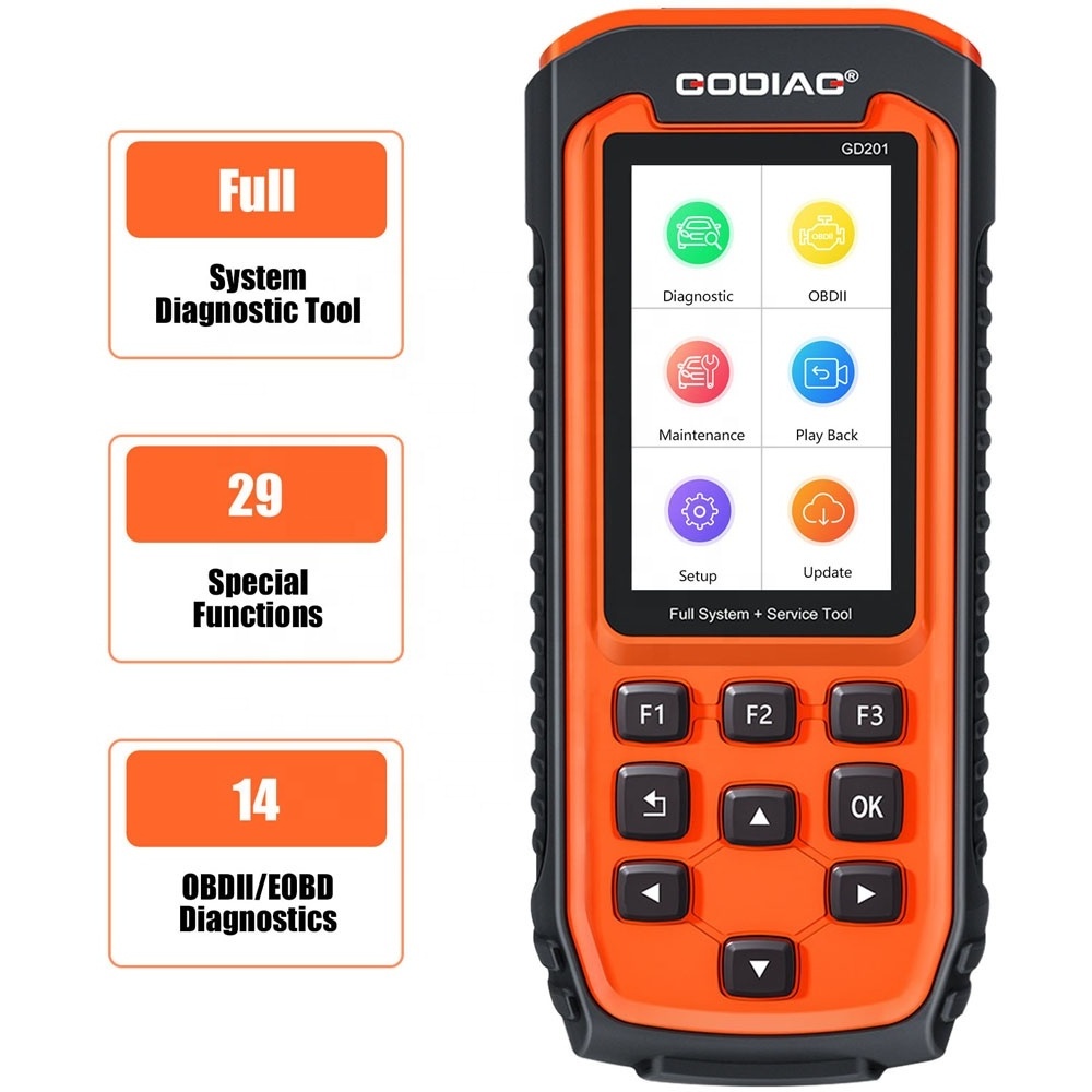 2021 Newest 29 Hot Functions GODIAG GD201 All System Diagnostic Scan Tool OBD2 Car Scanner with DPF ABS Airbag Oil Light Reset