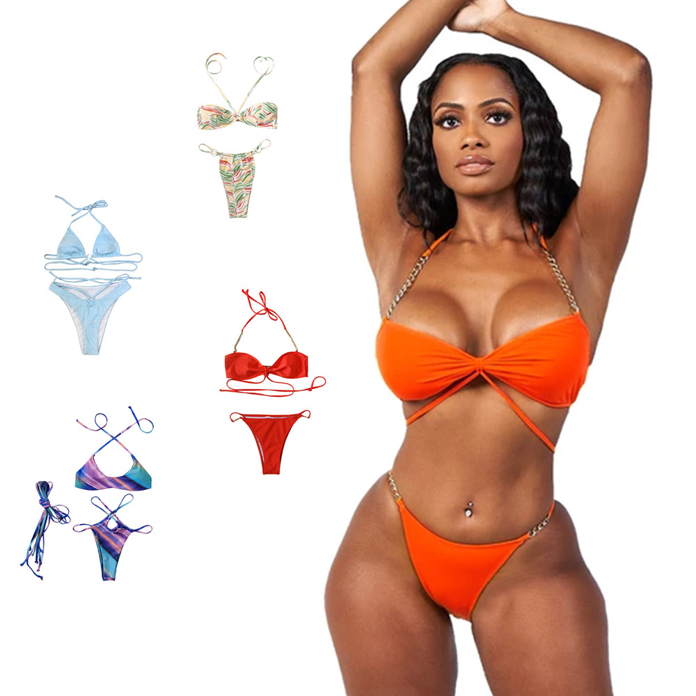 New design xxxx sexy girl bikini cut out two piece set blue swimwear manufacturers wholesale micro biquinis