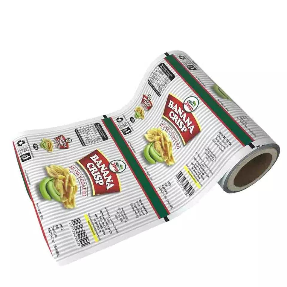 Custom Printed Moisture Proof Laminated BOPP/VMCPP/OPP Sachet Packaging Roll Film for Biscuit Potato Chips Cookie Snack