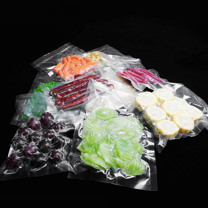 Custom Embossed Clear Vacuum Bags Food Transparent Plastic Storage Sealer Steaming Freezing Packaging Vacuum Bag