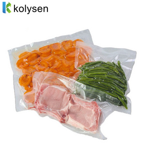 Custom Embossed Clear Vacuum Bags Food Transparent Plastic Storage Sealer Steaming Freezing Packaging Vacuum Bag