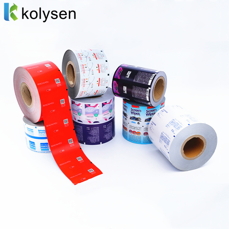 Custom Printed Aluminum foil paper film for medical sterile alcohol swab alcohol prep pad packing packaging materials