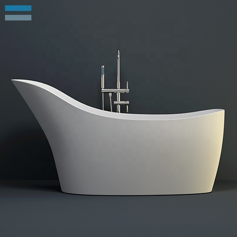 Freestanding Bathtub Good Quality Bath Solid Surface Tub Modern Stand Alone Acrylic Resin Bathtub