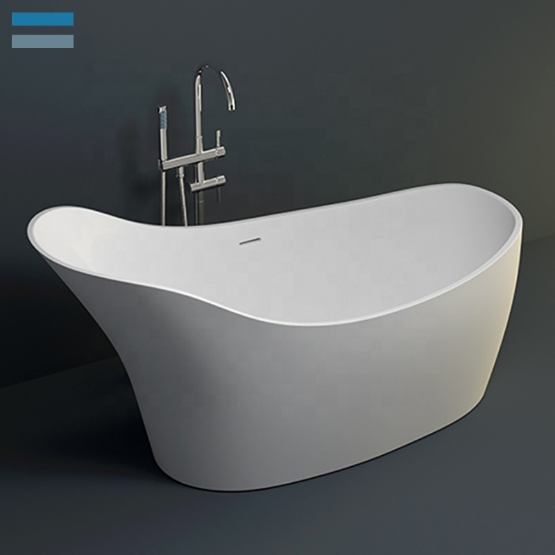 Freestanding Bathtub Good Quality Bath Solid Surface Tub Modern Stand Alone Acrylic Resin Bathtub