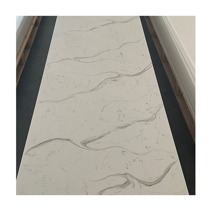 Factory Acrylic Solid Surface Sheet artificial faux marble texture stone Panel price For shower Wall cladding countertop bartop