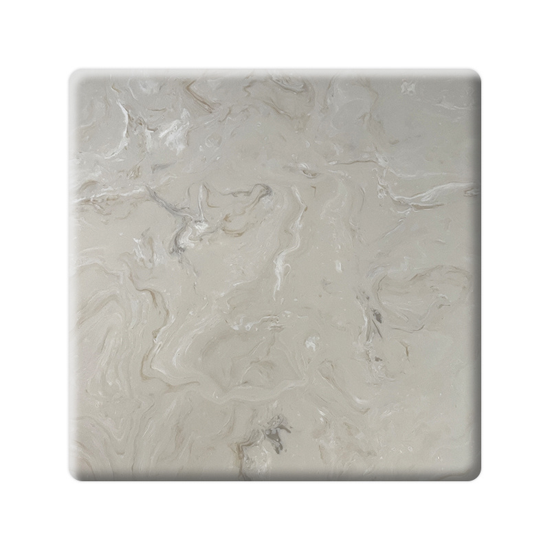 Modern bathroom vanity tops kitchen countertop artificial marble stone big slab pure white  acrylic solid surface sheet