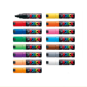 Popular Uni POSCA opaque permanent marker pen PC-8K(15 colors) for metal, glass, plastic, wood, Made in Japan