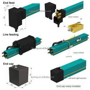 4 Poles Power rail ENclosed Conductor Busbar System 35A-240A PVC Tubular Copper Conductor Bar