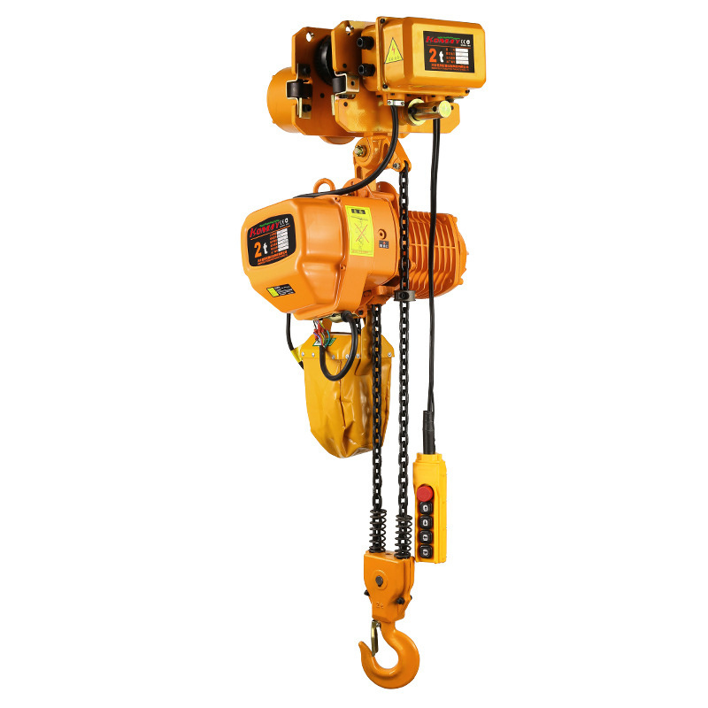 Workshop used 3P 380V 50Hz 1ton G80 chain electric hoist for goods lifting