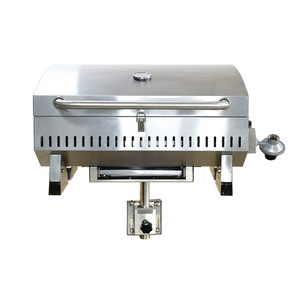 Customized Marine Boat or Tailgate Portable BBQ Grill, 12000 BTU Stainless Steel Gas Grill Apartment Grill with Regulator