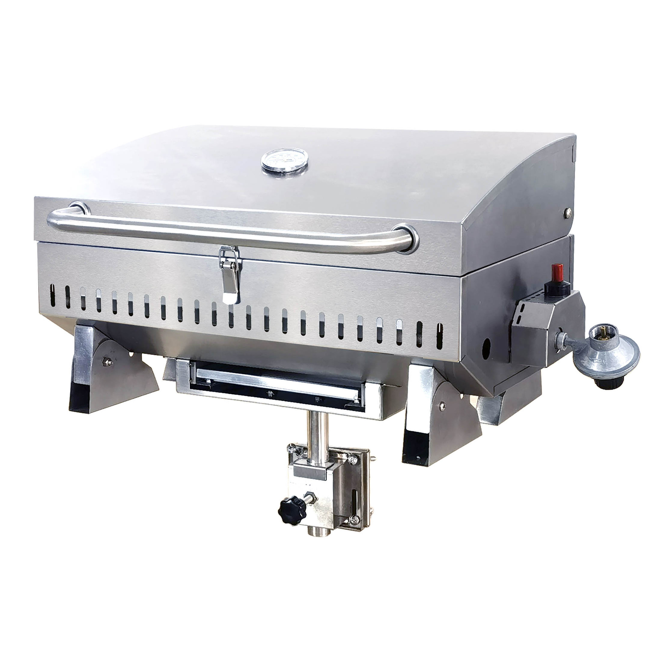 Customized Marine Boat or Tailgate Portable BBQ Grill, 12000 BTU Stainless Steel Gas Grill Apartment Grill with Regulator