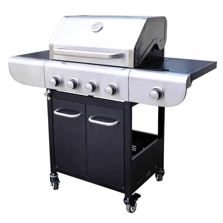 USA Certificate Gas Barbecue Grill Outdoor Home Garden Patio 4 +1 Burner Gas BBQ Grill CE Gas Grill Stove