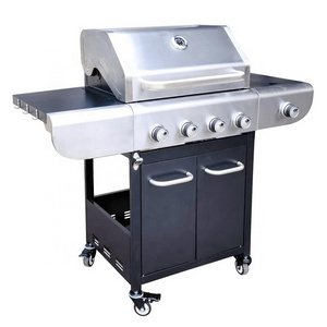 USA Certificate Gas Barbecue Grill Outdoor Home Garden Patio 4 +1 Burner Gas BBQ Grill CE Gas Grill Stove