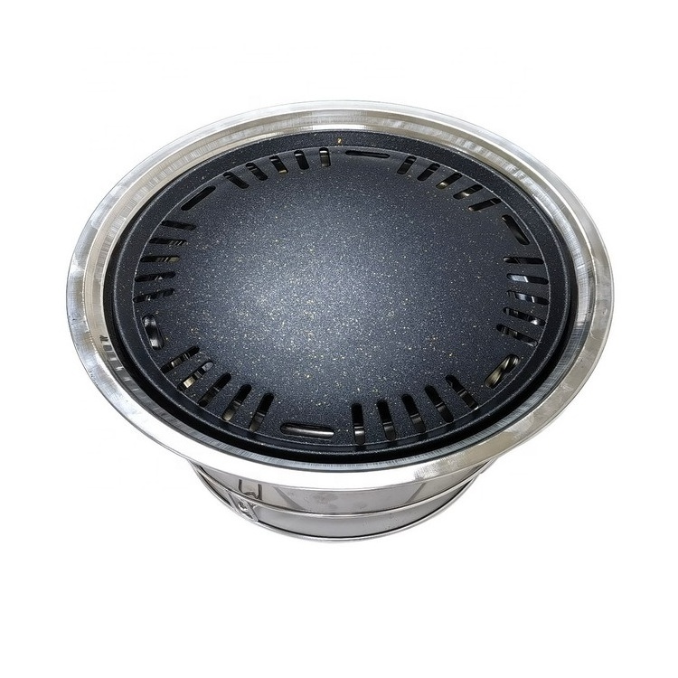 Outdoor Portable Camping Picnic Cooking Pan Barbecue Grill Korean Japanese Commercial Restaurant Charcoal BBQ Grill