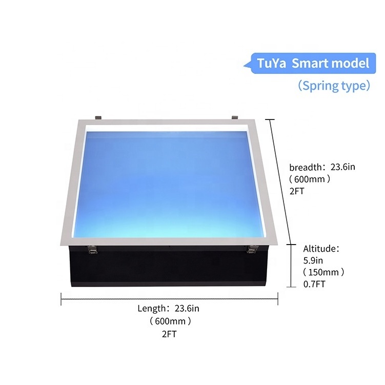 artificial skylight led blue sky ceiling panels sky light ceiling lamp led light 600*600 80W 2000-9000k CCT selectable