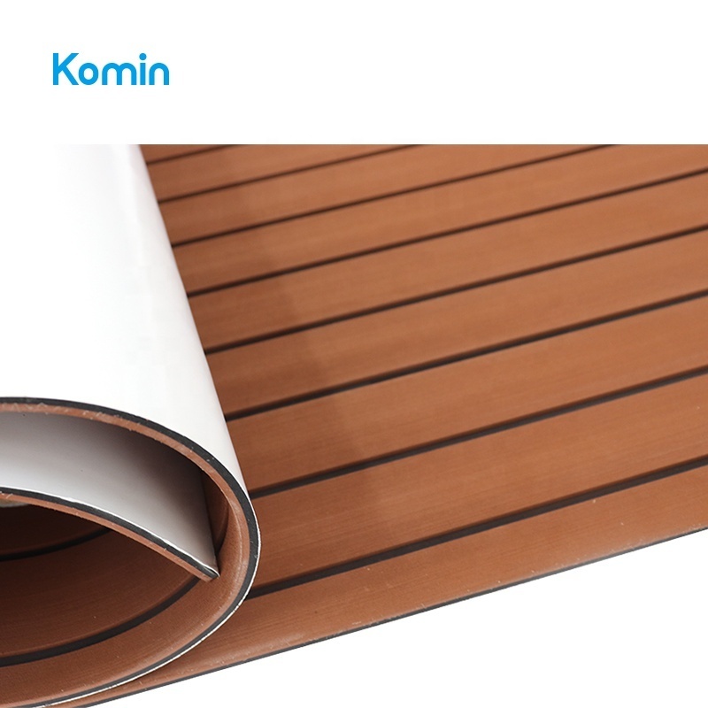 Komin Marine Flooring Faux Teak EVA Decking 3M Adhesive For Boat