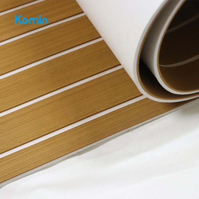 Komin Marine Flooring Faux Teak EVA Decking 3M Adhesive For Boat