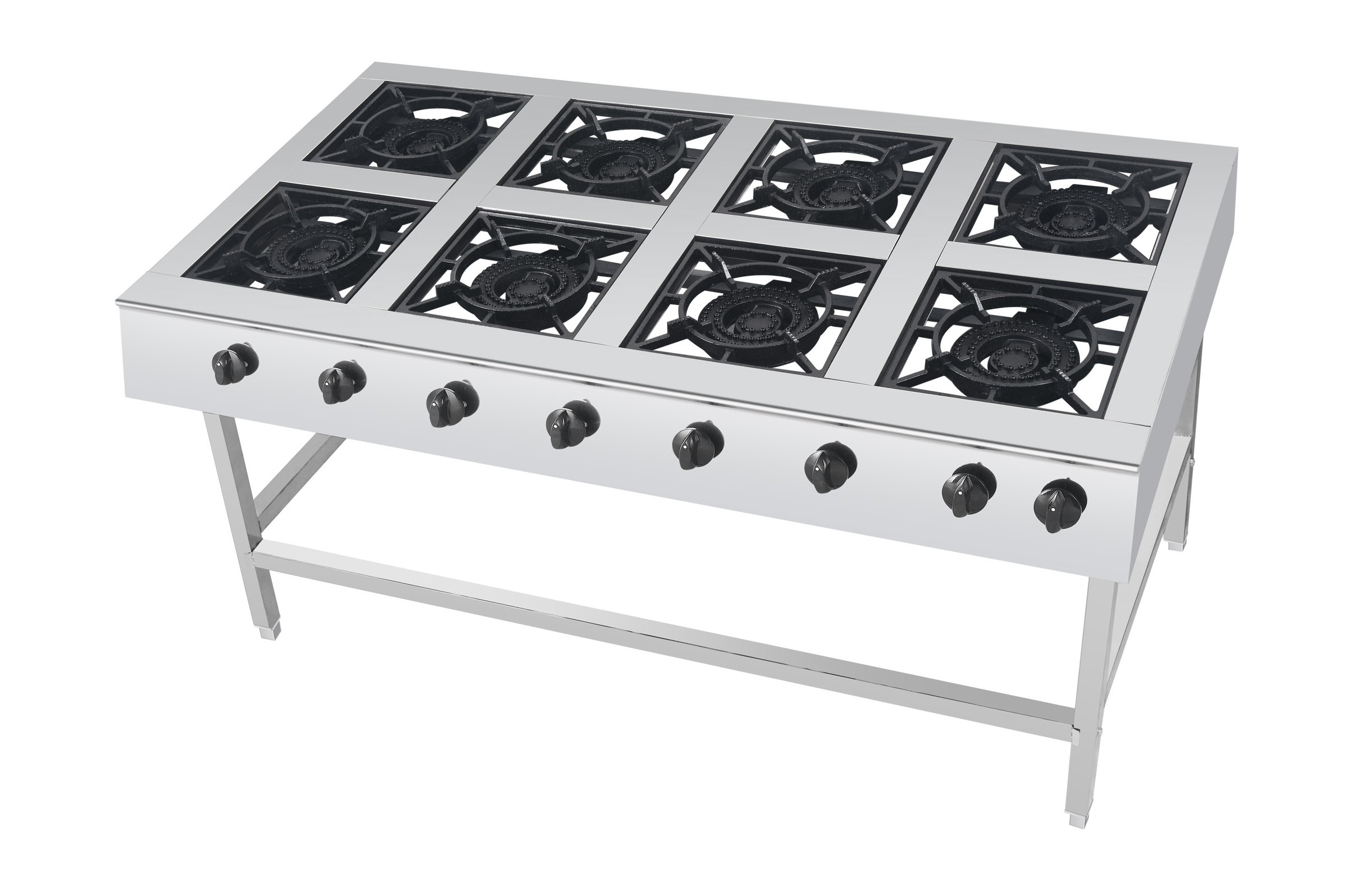 2024 Factory Price Multi-Burners Low Pressure Commercial Gas Cooker with Frame Cast Iron Burner