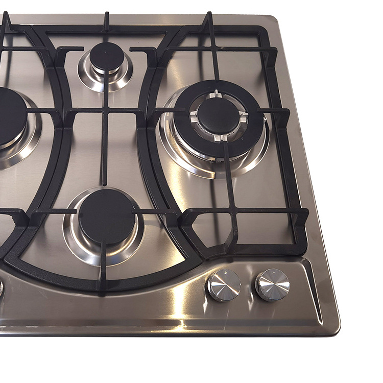 Competitive Price Kitchen Cooking Appliance Gas Hob Safety Devices 4 Plate Burners Top Stainless Steel Surface Gas Stove