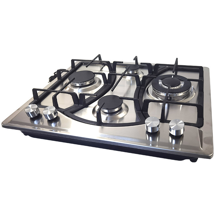 Competitive Price Kitchen Cooking Appliance Gas Hob Safety Devices 4 Plate Burners Top Stainless Steel Surface Gas Stove