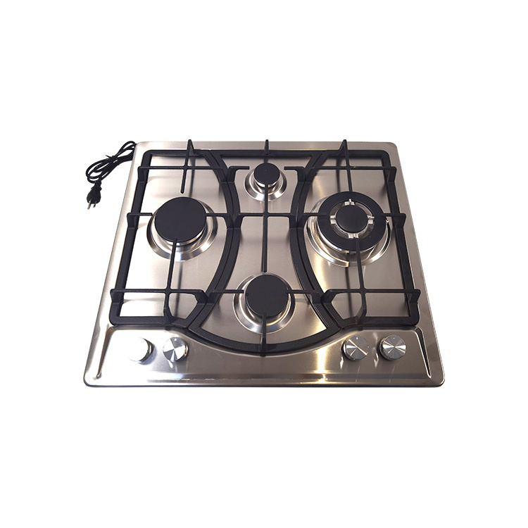 Competitive Price Kitchen Cooking Appliance Gas Hob Safety Devices 4 Plate Burners Top Stainless Steel Surface Gas Stove