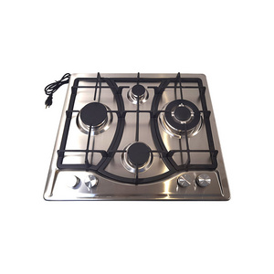 Competitive Price Kitchen Cooking Appliance Gas Hob Safety Devices 4 Plate Burners Top Stainless Steel Surface Gas Stove