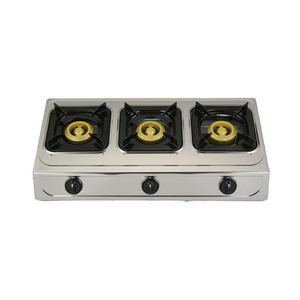 Cast iron fire cover 3 burner gas stove Hot Sale stainless steel Table Top Cooker Home Appliance Cooktops