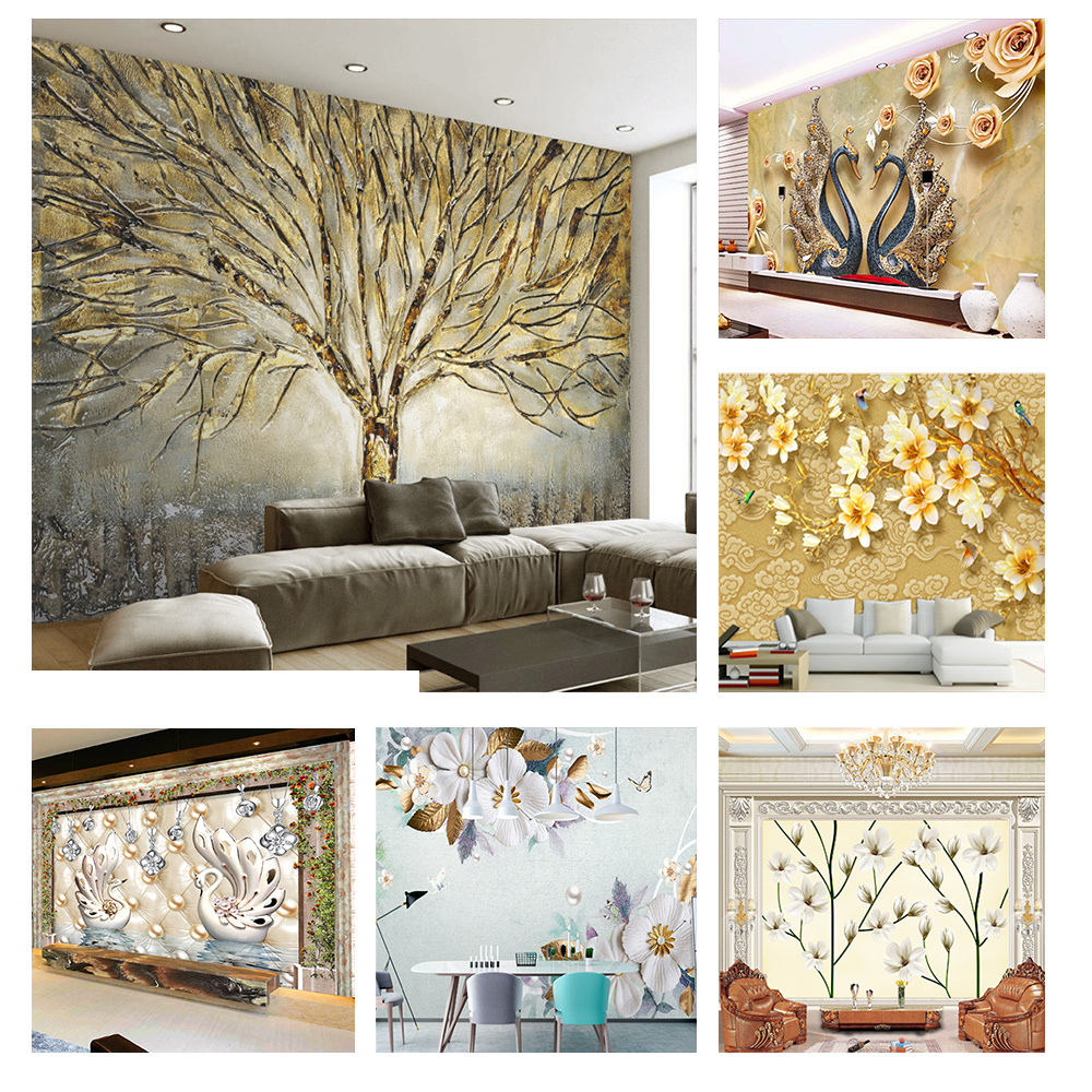 KOMNNI White Magnolia Flower Peel And Stick Wall Mural  Fashion Tree Wallpaper Home Improvement Living Room Tv Background Mural