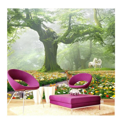 Green Trees And Grass 3d Mural Wallpaper, Forest Beauty 3d Mural For Bedroom Living Room Large Wall Paper Decor