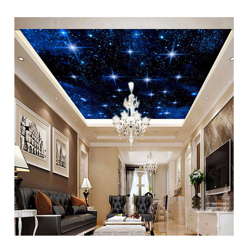 KOMNNI Murals Self-Adhesive Wallpaper For Living Room Kids Room Bedroom Star Night sky Ceiling Mural Background Photo Wallpaper