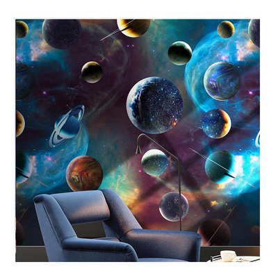 KOMNNI space planet wall mural starry sky galaxy wallpaper bedroom living room sofa TV background wall sticker