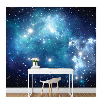 KOMNNI Galaxy Starry Wall Mural Removable Wall Sticker Modern Living Room Bedroom Home Decor Wallpaper