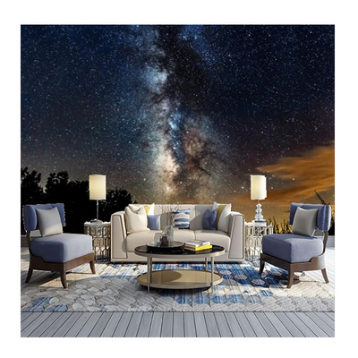 KOMNNI Galaxy Starry Sky 3D Wallpaper Night Space Wall Stickers Removable Mural for Living Room Bedroom Wall Paper