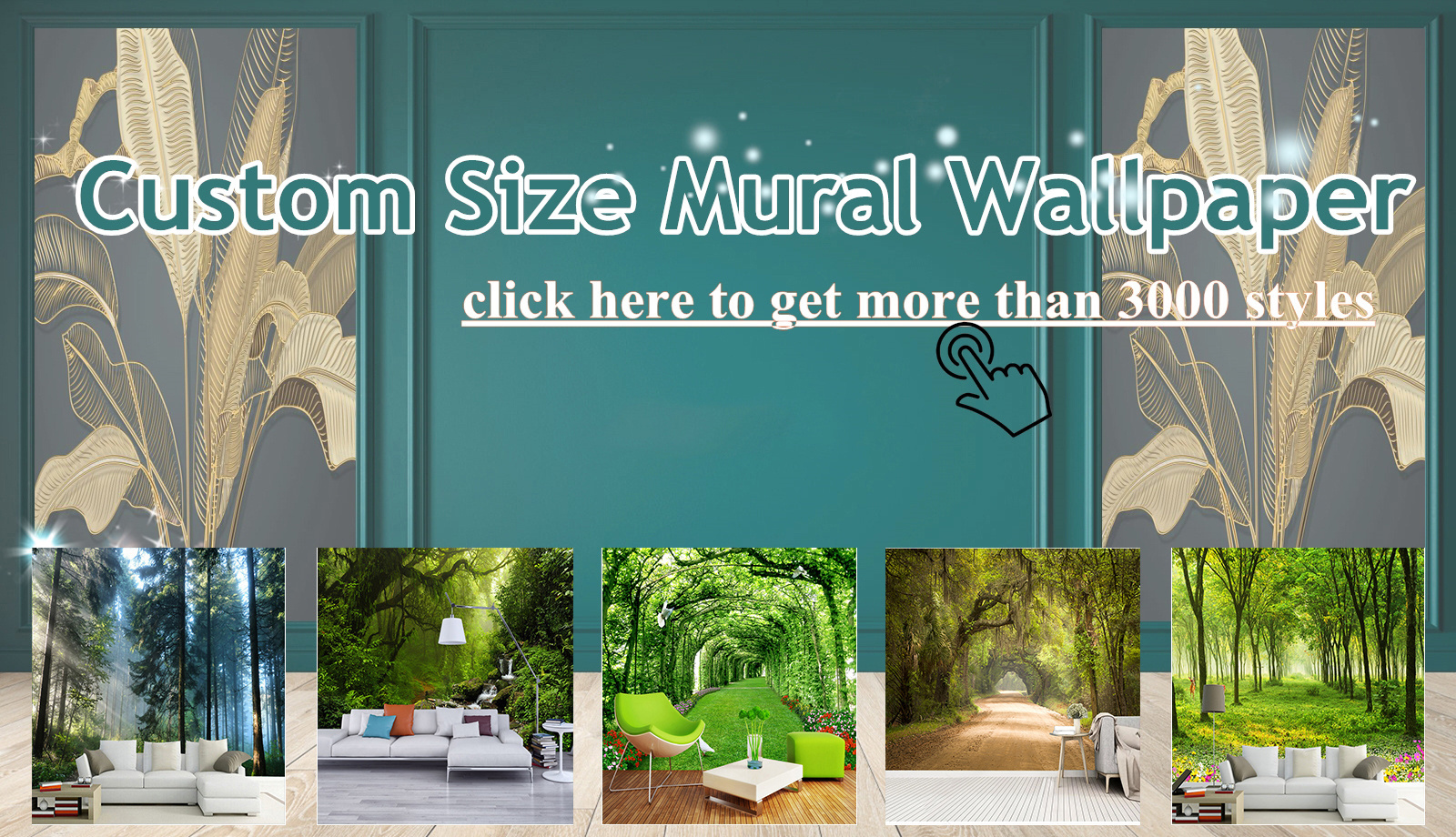 KOMNNI Custom Wall Murals 3D Forest Wallpaper  Nature Landscape Mural Bedroom Living Room Home Decor Wall Papers