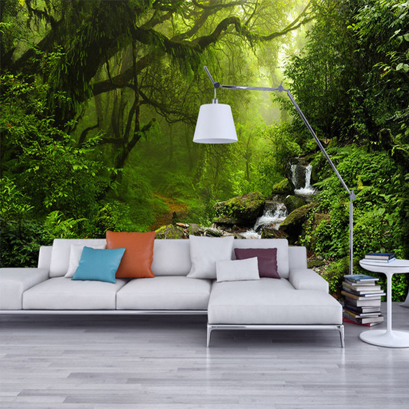 KOMNNI Custom Wall Murals 3D Forest Wallpaper  Nature Landscape Mural Bedroom Living Room Home Decor Wall Papers