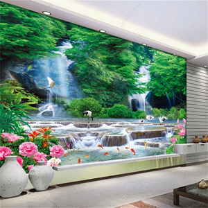 Waterfall Landscape  Mural Natural Scenery 3d Photo Wallpaper Living Room Sofa Tv Background Wall Wallpaper