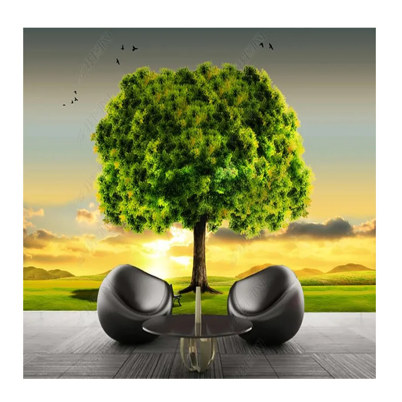 KOMNNI Custom Size Natural Scenery Big Tree 3d Wall Paper Home Decor Mural Bedroom Decor Wallpaper