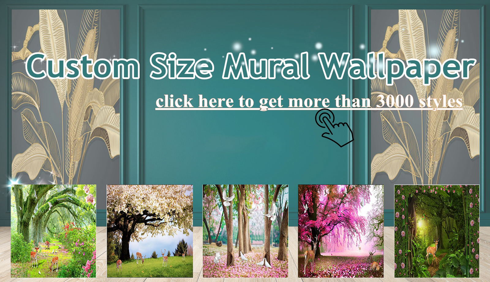 Cherry Tree 3d Wall Mural Park Scenery Wallpaper Wall Decor For Bedroom Living Room Room Decor Large Murals