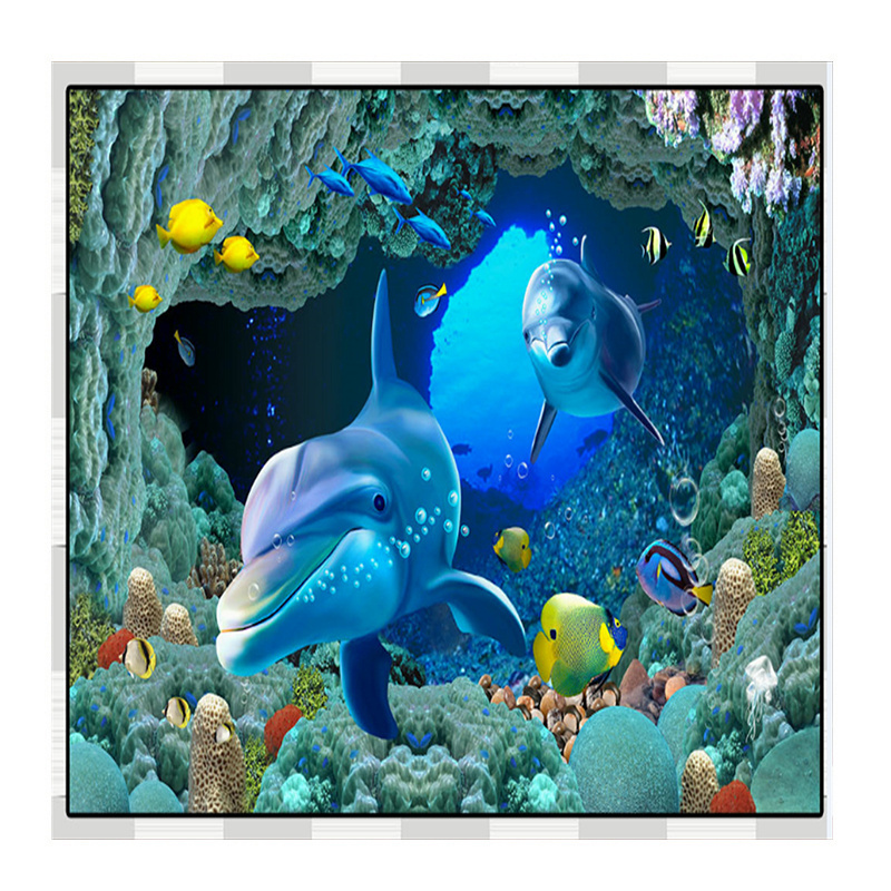 KOMNNI Custom Boys And Girls Bedroom 3d Wallpaper Nordic Fresh Underwater World 3d Wallpaper Children'S Room Wall Mural