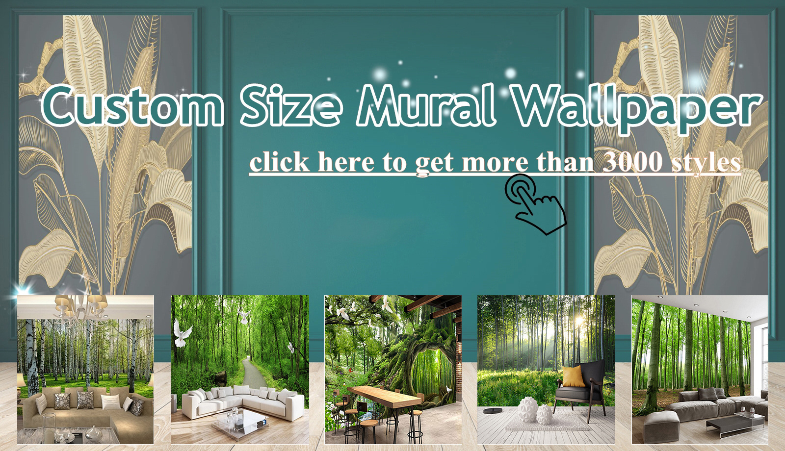 KOMNNI Custom 3D Mural  Green Birch Forest Wallpaper Living Room Bedroom Sofa TV Background Wallpaper